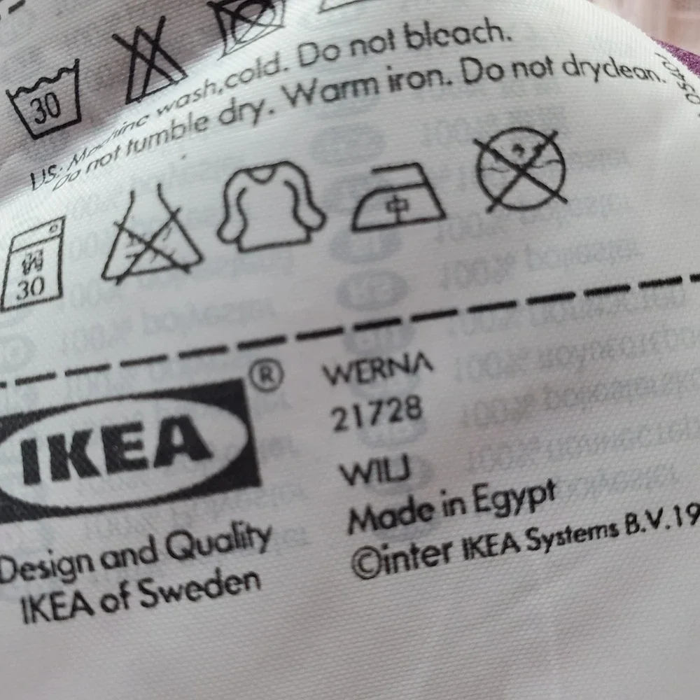 IKEA Werna Blackout Curtains Purple 57x118 Solid Room Darkening Drapes 21728